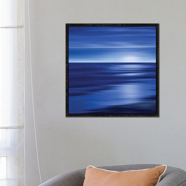 Midnight Blue Ivy Bronx Format: Black Floater Framed, Size: 66.04cm H x 66.04cm W x 3.8cm D on Productcaster.