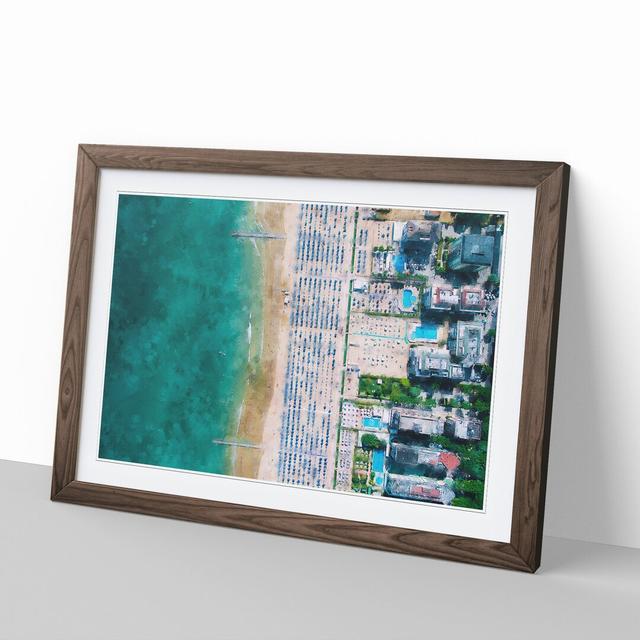 Lido Di Jesolo in Italy - Picture Frame Graphic Art East Urban Home Size: 36cm H x 48cm W x 2cm D, Frame Option: Walnut Framed on Productcaster.