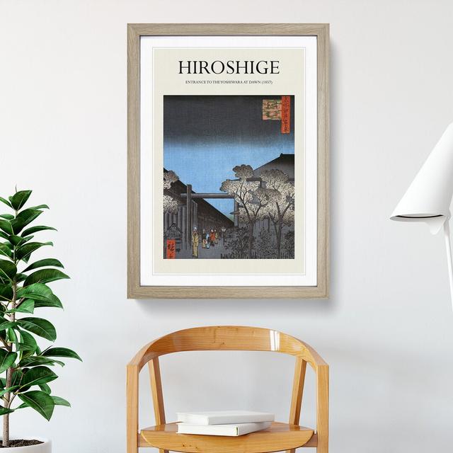 Entrance To The Yoshiwara by Utagawa Hiroshige - Single Picture Frame Print East Urban Home Size: 48cm H x 36cm W x 2cm D, Frame Option: Oak Framed on Productcaster.