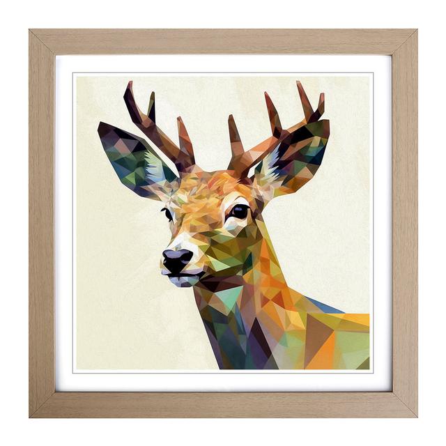 Deer Cubism - Print Alpen Home Format: Oak on Productcaster.