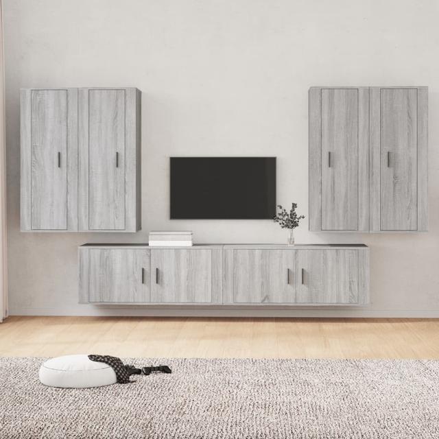 Afroz TV Stand for TVs up to 88" (Set of 6) Brayden Studio Colour: Grey Sonoma on Productcaster.