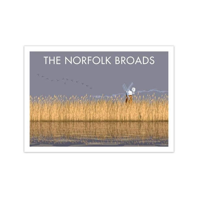 Norfolk Broads Travel Art Print By Stephen Millership A1 / Print Only August Grove Size: 30cm H x 42cm W x 1cm D, Format: Paper on Productcaster.