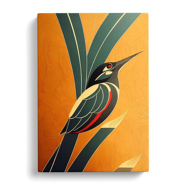 Antranigian Kingfisher Deco Vol.2 - Wrapped Canvas Graphic Art Marlow Home Co. Size: 50cm H x 35cm W x 3cm D on Productcaster.