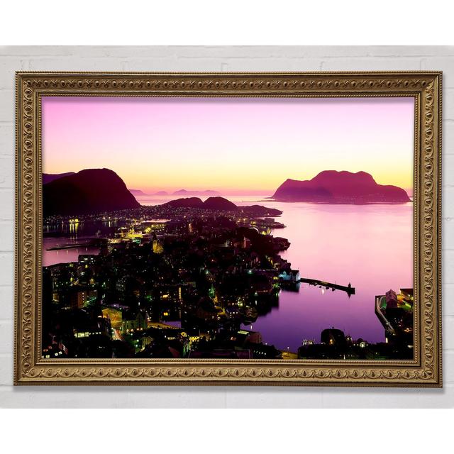 Lilac City Ocean Framed Print Bright Star Size: 29.7cm H x 42cm W x 3cm D on Productcaster.