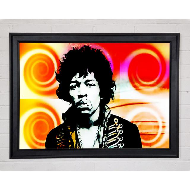 Jimi Hendrix Swirls - Einzelne Bilderrahmen Kunstdrucke Rosalind Wheeler Größe: 42 cm H x 59,7 cm B x 1,5 cm T on Productcaster.