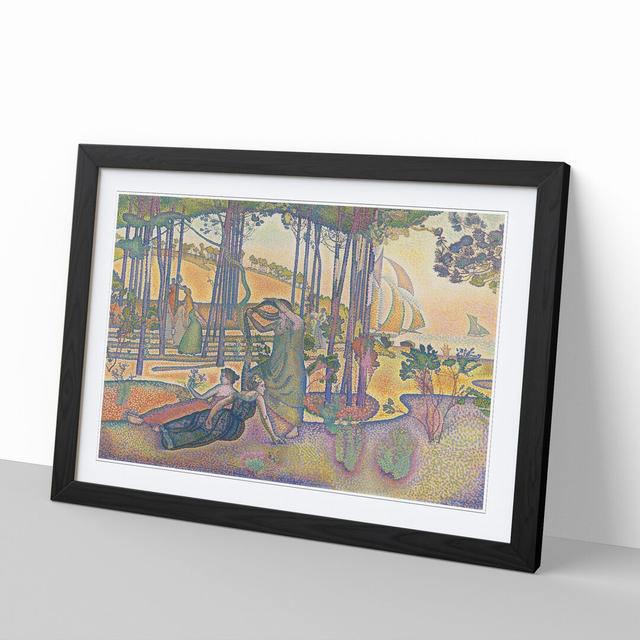 The Evening Air by Henri-Edmond Cross - Picture Frame Painting East Urban Home Frame Option: Black, Size: 27cm H x 36cm W x 2cm D on Productcaster.