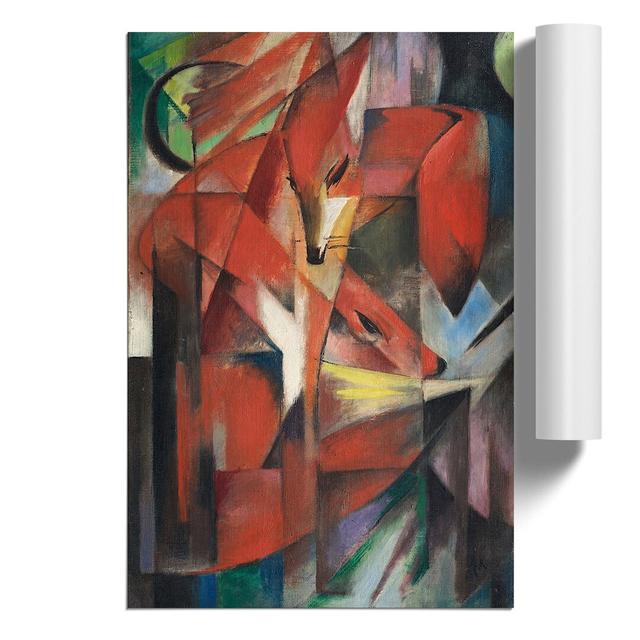 The Foxes Vol.2 by Franz Marc - Unframed Painting East Urban Home Size: 59cm H x 42cm W x 0.1cm D on Productcaster.