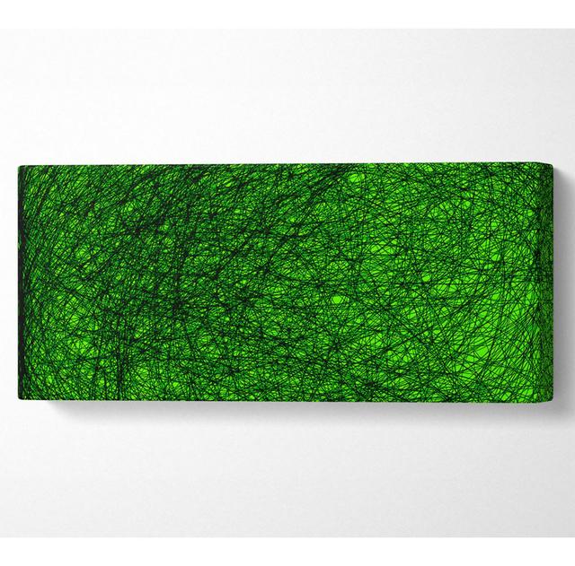 Space Matter Green Framed Print Ivy Bronx Size: 40.6cm H x 101.6cm W x 4.4cm D, Format: Wrapped Canvas on Productcaster.