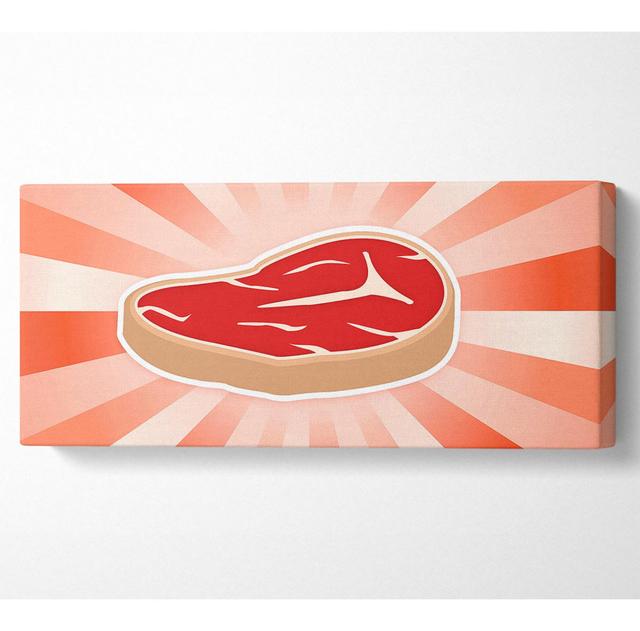 Piece of Meat - Wrapped Canvas Art Prints Ivy Bronx Size: 71cm H x 162.5cm W on Productcaster.