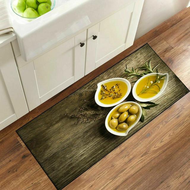 Elviz Non-Skid Kitchen Mat East Urban Home Mat Size: 50cm W x 150cm L on Productcaster.