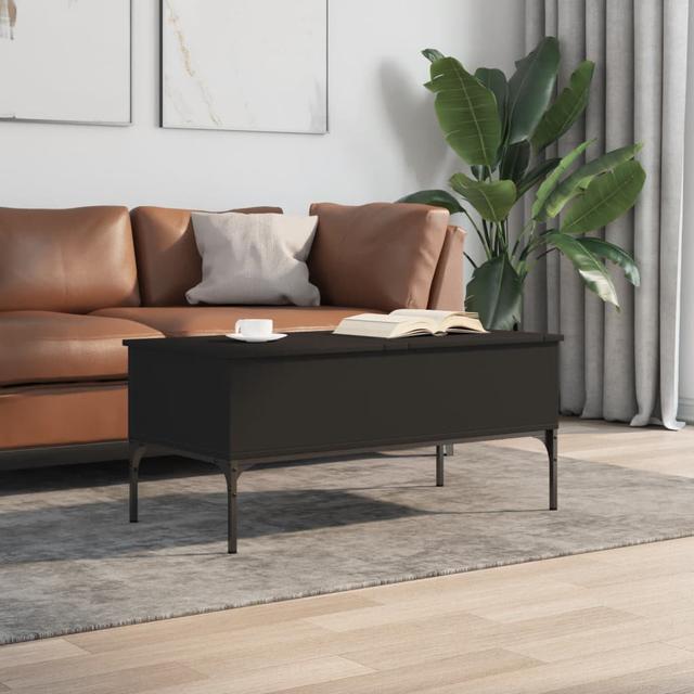 Elle Lift Top Four Leg Coffee Table with Storage Alpen Home Table Top Colour: Black on Productcaster.