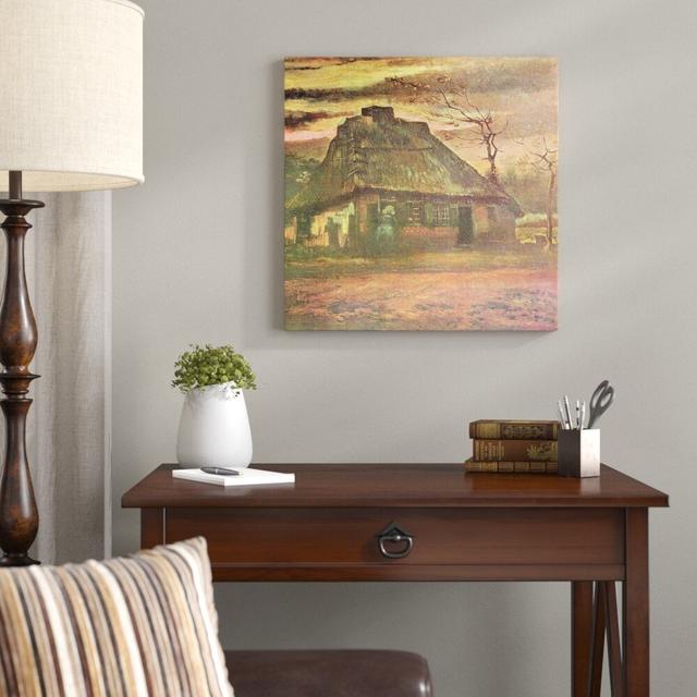 'Straw Hut at Dusk' by Vincent van Gogh Painting Print East Urban Home Size: 50cm H x 50cm W x 1.8cm D on Productcaster.