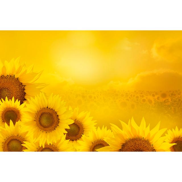 Sunflowers by SonerCdem - Wrapped Canvas Art Prints Brambly Cottage Size: 51cm H x 76cm W on Productcaster.