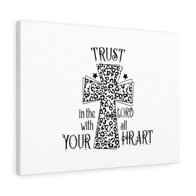 Trust In The Lord - Wrapped Canvas Print Blue Elephant Size: 30cm H x 41cm W on Productcaster.