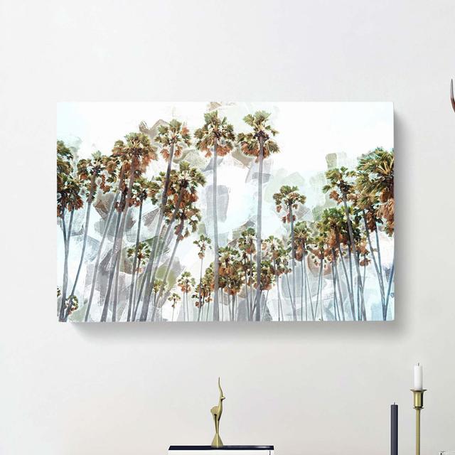 Palm Trees In Sri Lanka In Abstract - Wrapped Canvas Print East Urban Home Size: 60cm H x 91cm W x 3cm D on Productcaster.