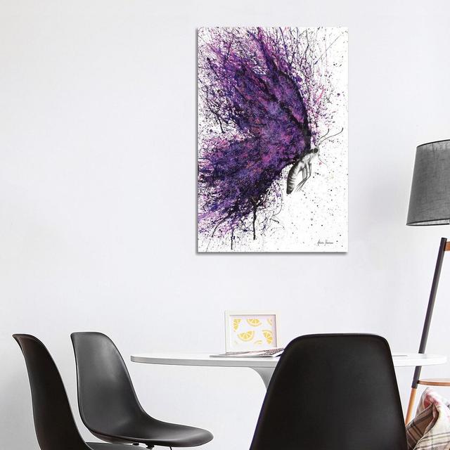 Purple Sky Butterfly by Ashvin Harrison - Print on Canvas 17 Stories Format: Wrapped Canvas, Size: 101.6cm H x 66.04cm W x 3.81cm D on Productcaster.