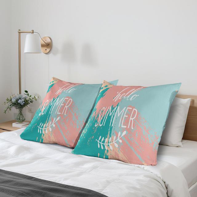 Hello Summer Lettering Microfiber / Polyester Sham (Set of 2) East Urban Home on Productcaster.