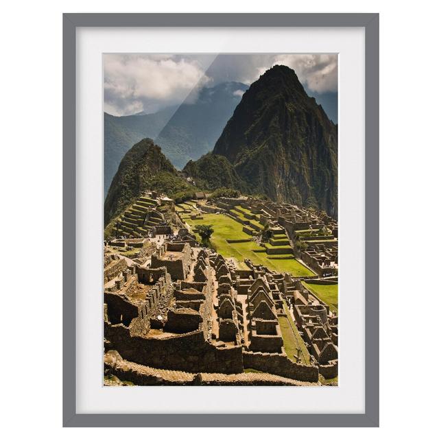 Machu Picchu - Picture Frame Photographic Print on Paper East Urban Home Frame Option: Matt gray, Size: 55 cm H x 40 cm B on Productcaster.