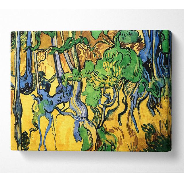 Van Gogh Tree Roots And Trunks - Wrapped Canvas Art Prints Marlow Home Co. Size: 101.6cm H x 142.2cm W x 10cm D on Productcaster.