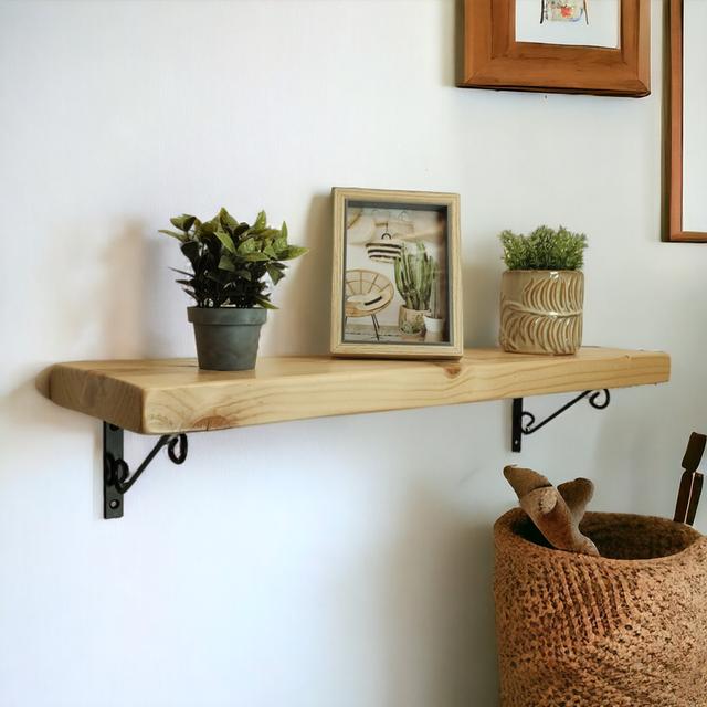 Anastajia Bracket Shelf Marlow Home Co. Size: 15" H x 50" W x 17.5" D on Productcaster.