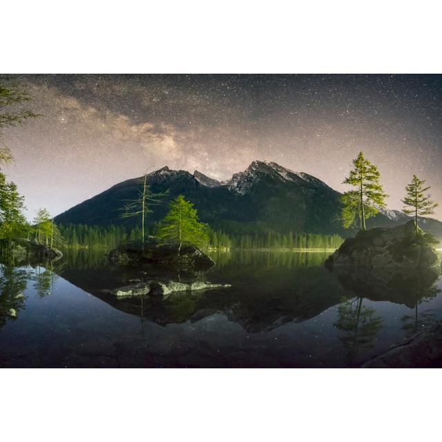 Milky Way At Hintersee Lake - Print Alpen Home Size: 30cm H x 46cm W x 3.8cm D on Productcaster.