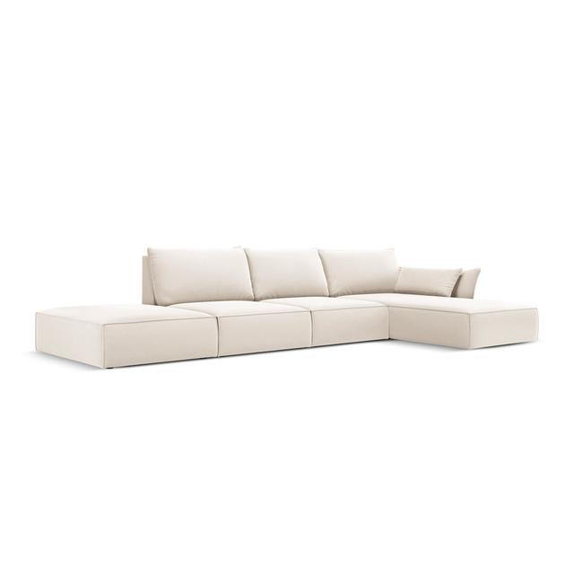 Ecksofa Alexsandro Brayden Studio Polsterfarbe: Helles Beige, Ausrichtung: Links ausgerichtet on Productcaster.