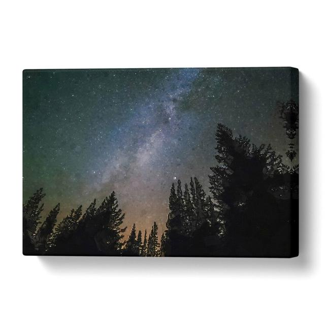 'The Milky Way Above a Forest in Abstract' Graphic Art Print on Canvas East Urban Home Size: 40 cm H x 60 cm W on Productcaster.