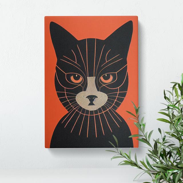 Mesmerising Cat Abstract - Wrapped Canvas Print ClassicLiving Size: 50cm H x 35cm W x 3cm D on Productcaster.