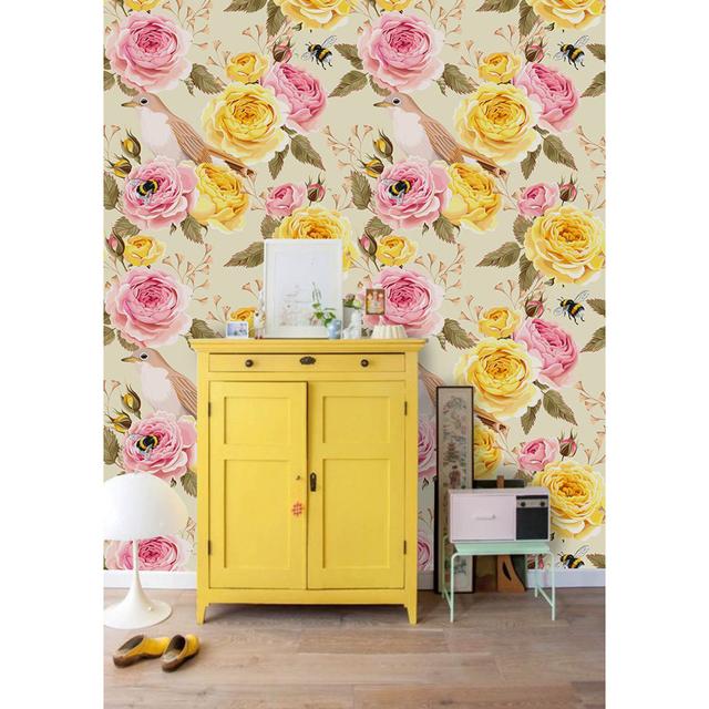 Malena Matte Wallpaper Roll Mercer41 Size: 312 x 219cm on Productcaster.