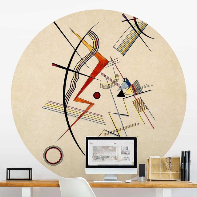 Round wallpaper self-adhesive - Wassily Kandinsky - annual gift Ivy Bronx Size: 175cm L x 175cm W on Productcaster.