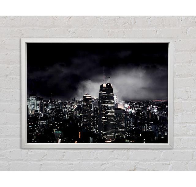 City Of Doom Framed Print Ebern Designs Size: 84.1cm H x 118.9cm W x 3.3cm D, Format: White Framed Canvas on Productcaster.