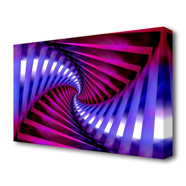 Time Tunnel Continuum - Wrapped Canvas Graphic Art East Urban Home Size: 101.6 cm H x 142.2 cm W on Productcaster.