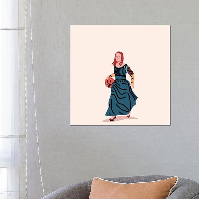 Balling Mona by Elad Shagrir - Wrapped Canvas Gallery-Wrapped Canvas Giclée ClassicLiving Size: 66.04cm H x 66.04cm W x 1.905cm D on Productcaster.