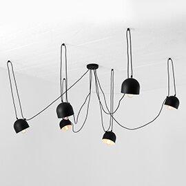 Allan 6 - Light Cluster Pendant Mikado Living Finish: Black on Productcaster.