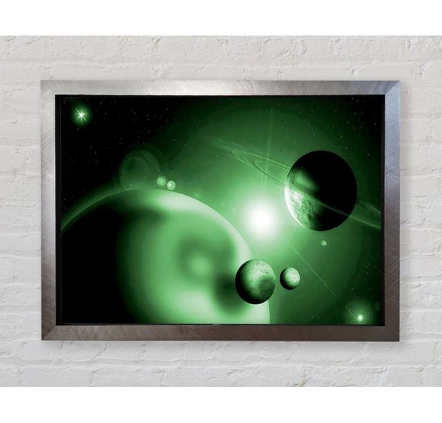 Green Planets - Single Picture Frame Art Prints Bright Star Size: 42cm H x 59.7cm W x 3.4cm D on Productcaster.