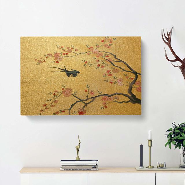 Flying Bird by Cui Bai - Wrapped Canvas Painting East Urban Home Size: 50cm H x 76cm W x 3cm D on Productcaster.