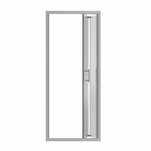 Ghaisas 72cm W x 1900mm H Bi-Fold Shower Door with Clear Glass Belfry Bathroom Finish: Chrome on Productcaster.