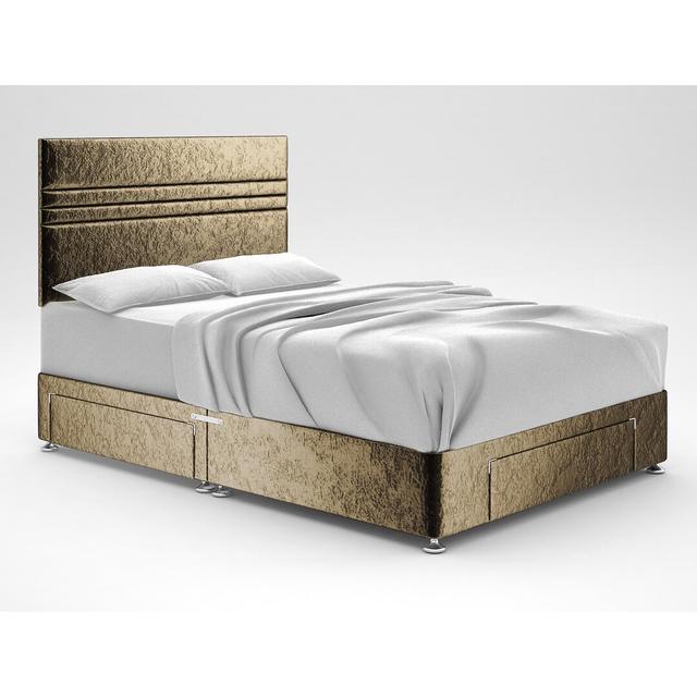 Ostara Divan Bed Base 17 Stories Size: Double (4'6), Storage Type: 2 Drawers/End Drawer, Colour: Truffle on Productcaster.