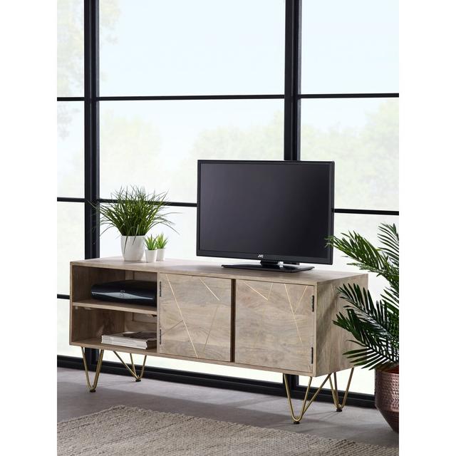 TV-Lowboard Rosella für TVs bis zu 55" World Menagerie Farbe: Helle Naturfarben on Productcaster.