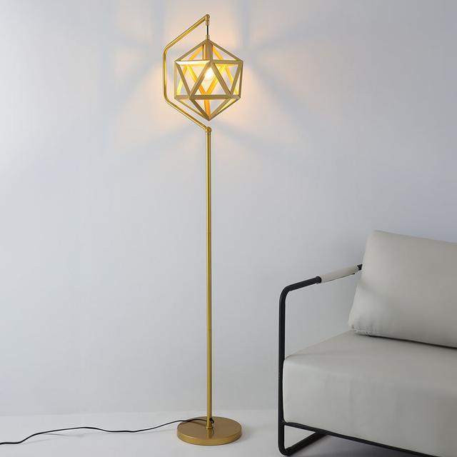 Modern Floor Lamp With Hexagonal Shade Fairmont Park on Productcaster.