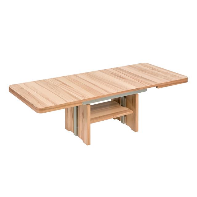 Ballerini Extendable Sled Coffee Table with Storage Union Rustic Colour: Beech Heartwood, Size: 56cm H x 120cm L on Productcaster.