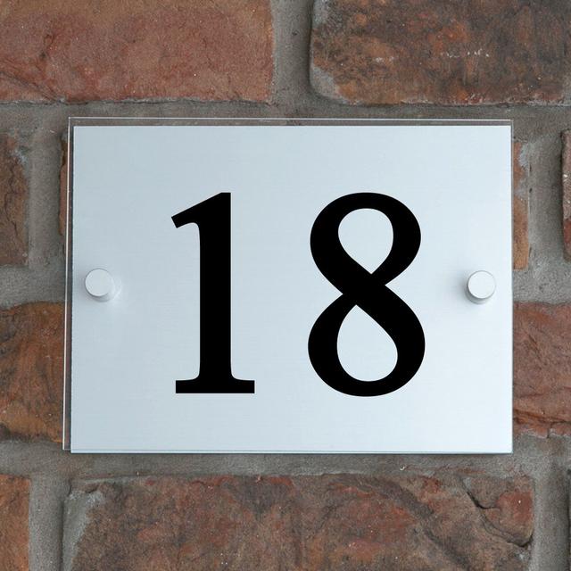 Champy 15cm H Plastic House Number Dakota Fields Number: 18 on Productcaster.