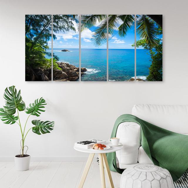 Canvas Print Tropical Beach Palm Island Highland Dunes Size: 60cm H x 150cm W on Productcaster.