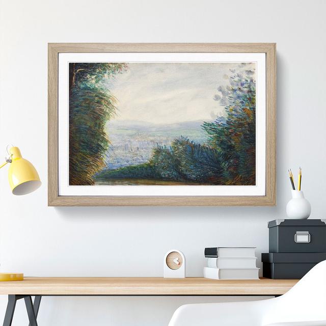 Auvers Valley on the Oise River by Pierre-Auguste Renoir - Picture Frame Painting East Urban Home Size: 48cm H x 65cm W x 2cm D, Frame Option: Oak Fra on Productcaster.