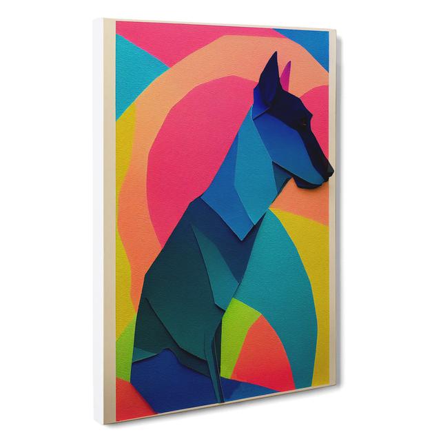 Paper Dog No.1 Abstract Metro Lane Format: Wrapped Canvas, Matte Colour: No Matte, Size: 50cm H x 35cm W x 3cm D on Productcaster.