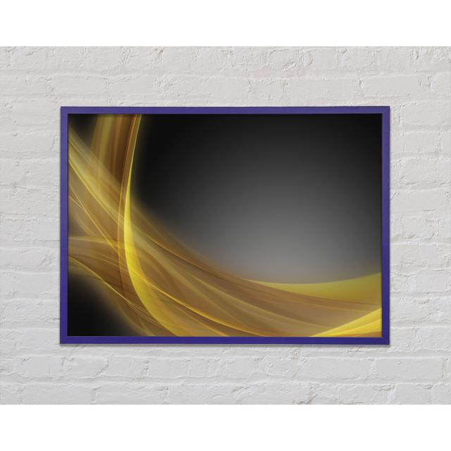 Yellow Swirls Through the Gradients - Single Picture Frame Art Prints Ivy Bronx Format: Purple Framed Paper, Size: 29.7cm H x 42cm W x 2cm D on Productcaster.