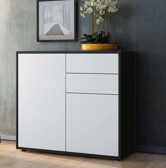 Sideboard Mcdevitt Metro Lane Colour: Black (Matt)/White (Matt) on Productcaster.