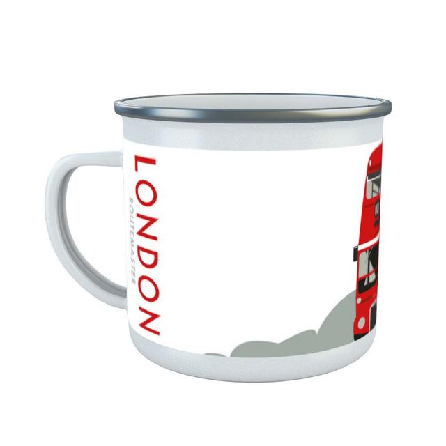 Rachell London Routemaster Bus with St. Paul's Cathedral Enamel Mug Happy Larry on Productcaster.