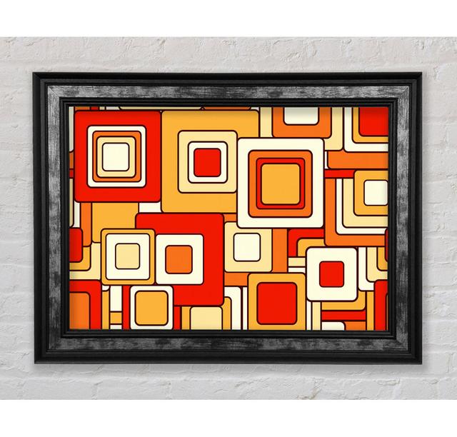 Psychedelic Orange - Single Picture Frame Art Prints Bright Star Size: 84.1cm H x 142.2cm W x 8cm D on Productcaster.