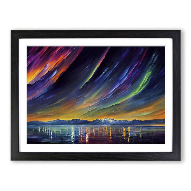 Special Aurora Borealis Vol.2 Abstract - Picture Frame Painting 17 Stories Size: 34cm H x 46cm W x 2cm D, Frame Colour: Black on Productcaster.